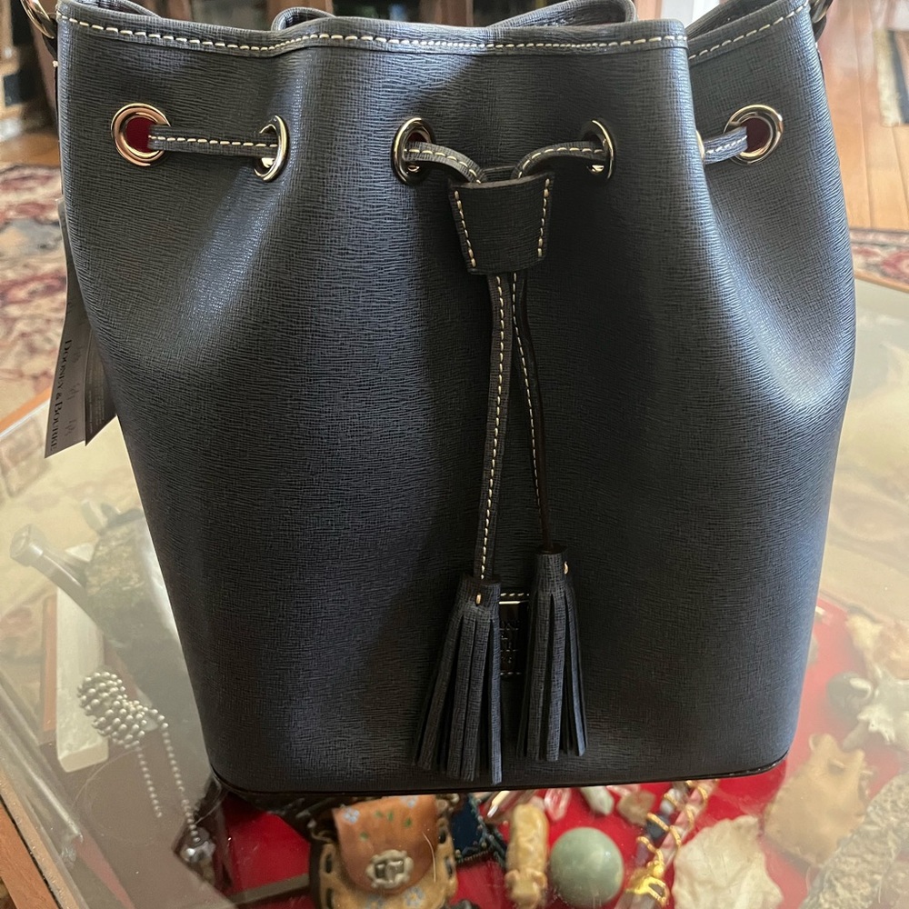 Dooney & Bourke drawstring handbag Saffiano Leather.